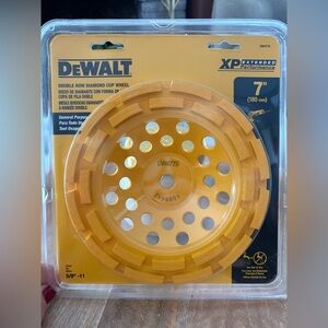 DEWALT 7" Double Row Diamond Cup grinding Wheel